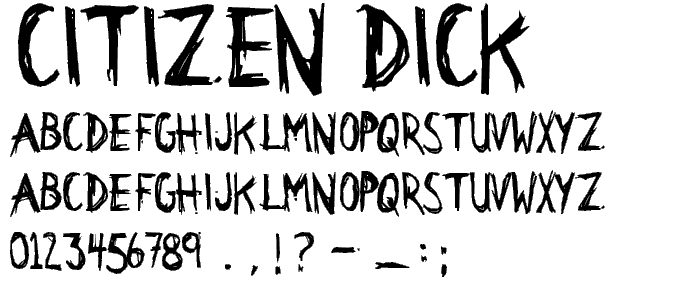 Citizen Dick font